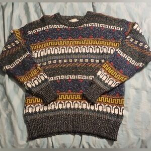 Vintage 1990s Together Knit‎ Multicolor Sweater Men’s Large